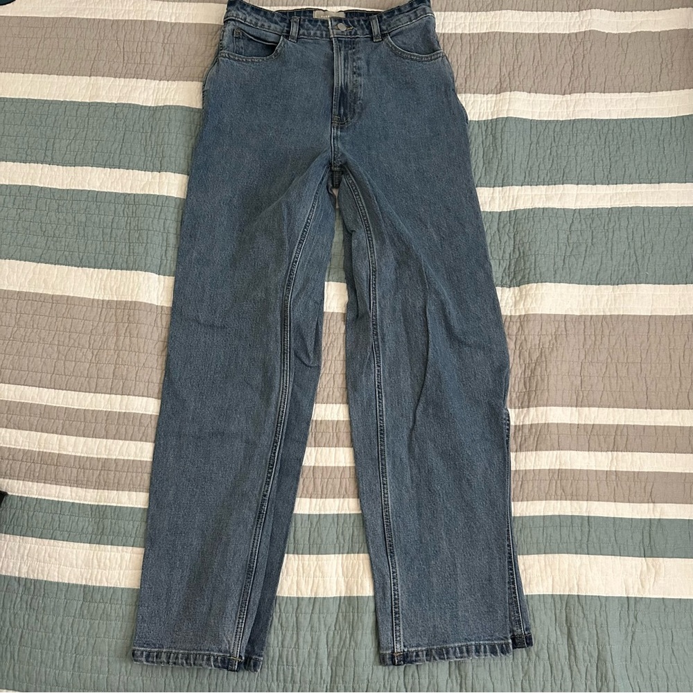 Everlane the Way High Wide Leg Jean 27 Denim Organic Cotton